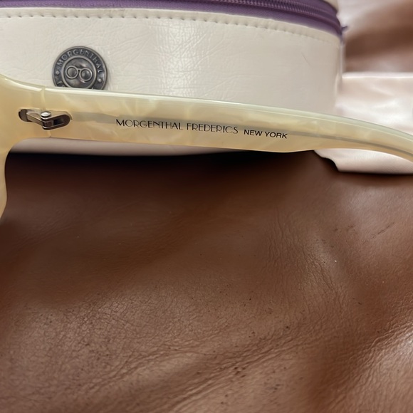 Morgenthal Frederics Square Pearl Tortoise Shell Sunglasses (Tina 53 22 507) NEW - Picture 4 of 5